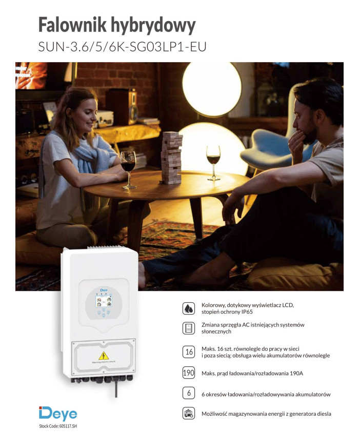 DEYE SUN-3.6K-SG03LP1-EU 3,6 kW
