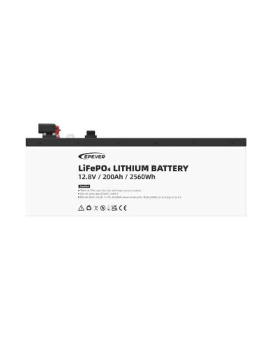 EPEVER Batería LiFePO4 LBT12200-S-U 12.8V 200Ah IP65