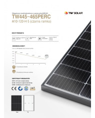 TW Solar TW460MAP-120-H-S 460W Črn Okvir