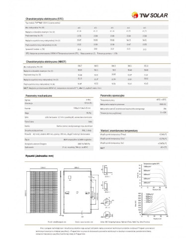TW Solar TW460MAP-120-H-S 460W Zwart Frame