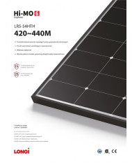 LONGi LR5-54HTH-440M 440W Marco Negro
