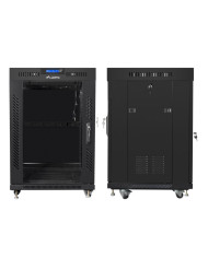 19" 15U 600x600 Nero Lanberg Rack Cabinet FF01-6615-12BL V2 con Termostato