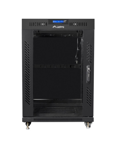 19" 15U 600x600 Negru Lanberg Rack Dulap FF01-6615-12BL V2 cu Termostat