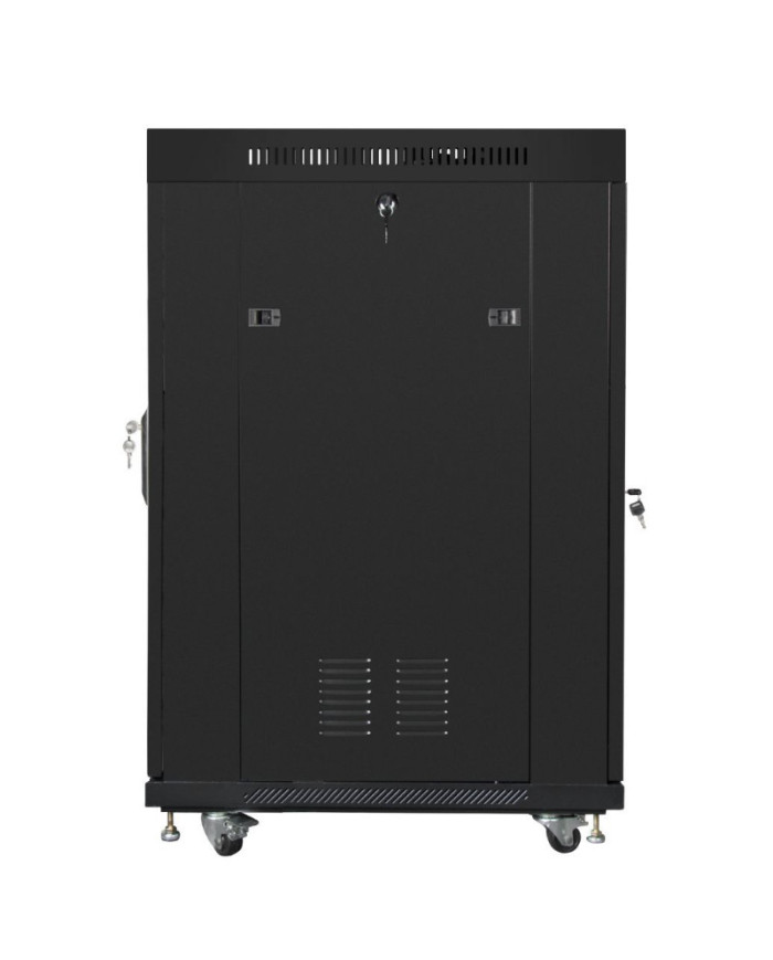 Lanberg Armario Rack Servidor de Suelo 19" 22U 600x600mm Flat Pack FF01-6622-12BL V2 con Termostato