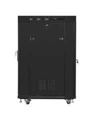 Lanberg Stojanový Serverový Rack 19" 22U 600x600mm Flat Pack FF01-6622-12BL V2 s Termostatem