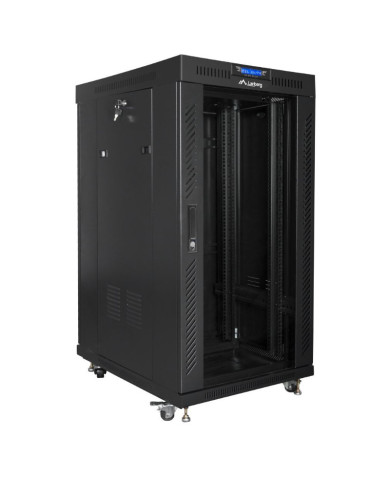 Lanberg Stojanový Serverový Rack 19" 22U 600x600mm Flat Pack FF01-6622-12BL V2 s Termostatom