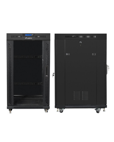 Lanberg Rack Server de Podea 19" 22U 600x600mm Flat Pack FF01-6622-12BL V2 cu Termostat