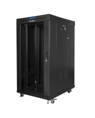 Lanberg Stehender Serverschrank 19" 22U 600x600mm Flat Pack FF01-6622-12BL V2 mit Thermostat