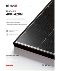 LONGi Hi-MO 5m LR5-54HIH-410M 410W Černý Rám