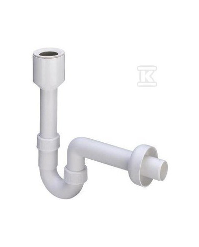 Sifón Tubular DN50 Viega con Embudo, Blanco