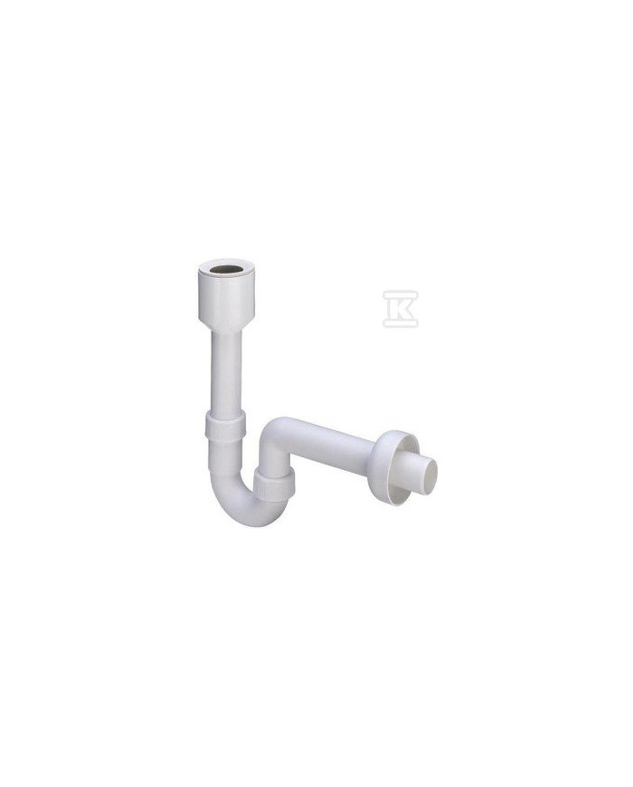 Sifón Tubular DN50 Viega con Embudo, Blanco