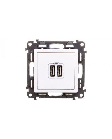 Cargador USB 2xA 2.4A Legrand Valena Life Blanco