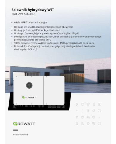 GROWATT WIT-36K-XHU 36 kW Hybride Omvormer