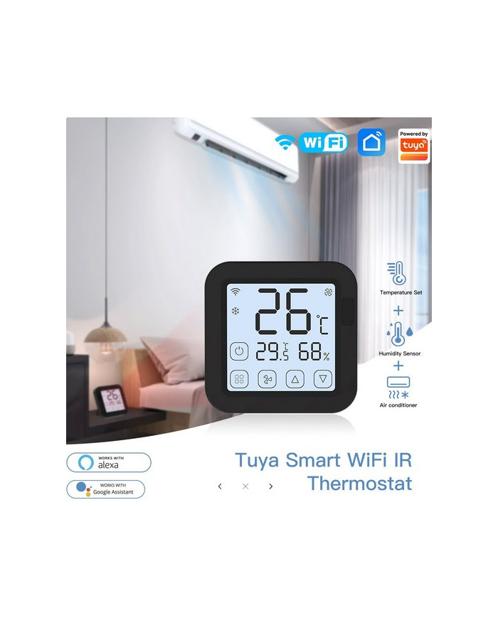 WiFi+IR AC Termostats Moes WR-FL-S16-BK Tuya