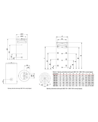 DEFRO DBO S 300L Buffer Tank, Vertical, Standing