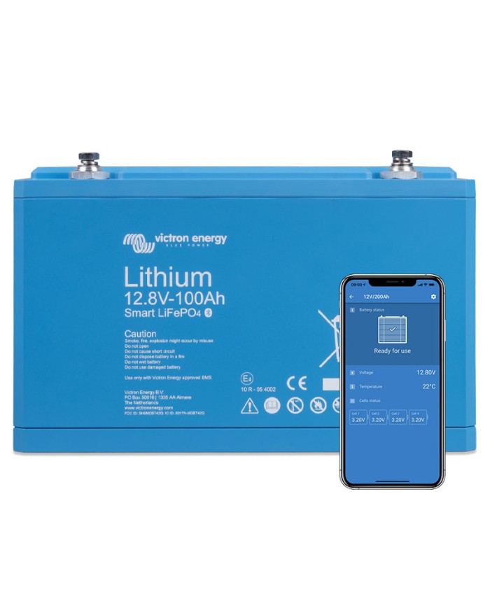 LiFePO4 Batterie 12,8V/100Ah - Smart