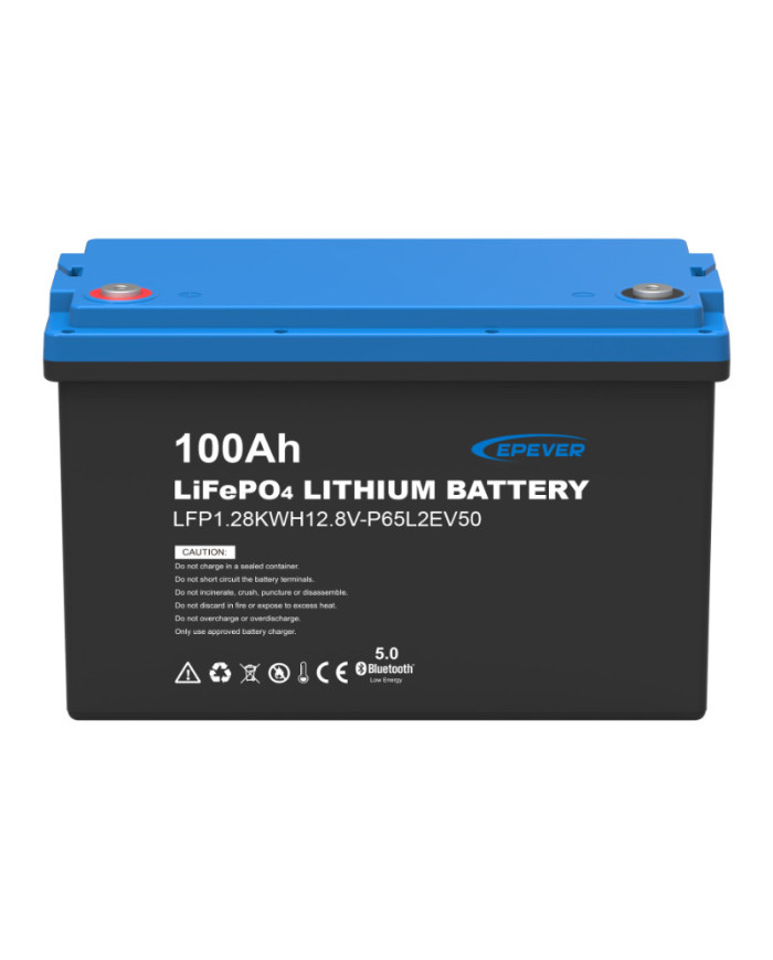 Epever LFP1.28KWH12.8V-P65L2EV50 LiFePO4 12,8V 100Ah IP65 soojendusmatiga