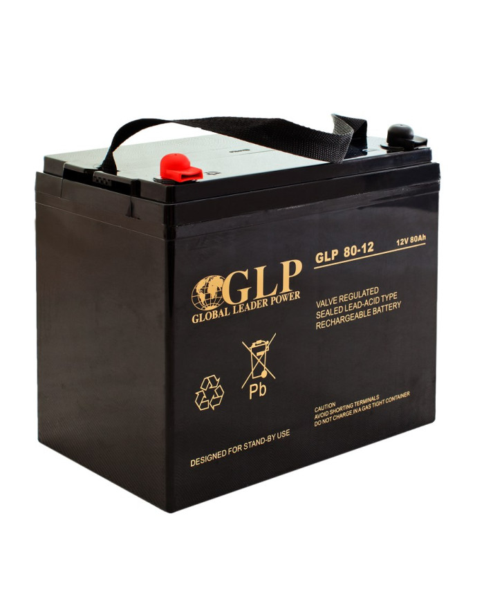 Qoltec VRLA AGM Batteri 12V 80Ah M6 53130