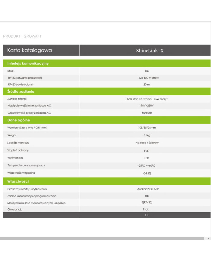 GROWATT ShineLink-X - WiFi dataloggeri