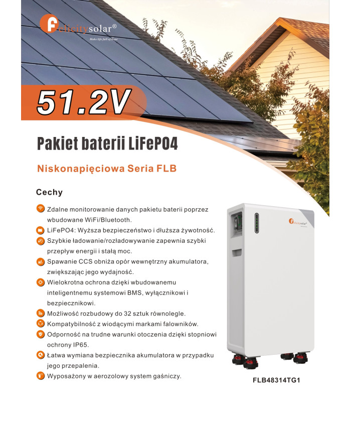 Felicity Solar FLB48314TG1 LiFePO4 Aku 16 kWh