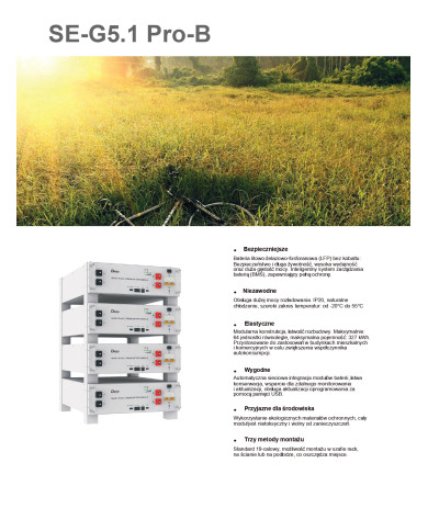 DEYE SE-G5.1-Pro-B 51.2V 100Ah 5.12kWh Battery