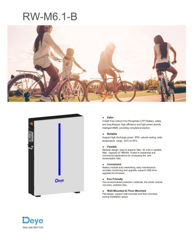 Deye RW-M6.1-B 6.14kWh LiFePO4 Batteri