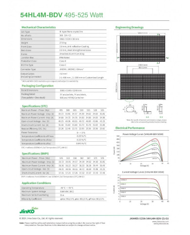 Jinko JKM510N-54HL4M-BDV 510W Tiger Neo Bifacial Čierny Rám