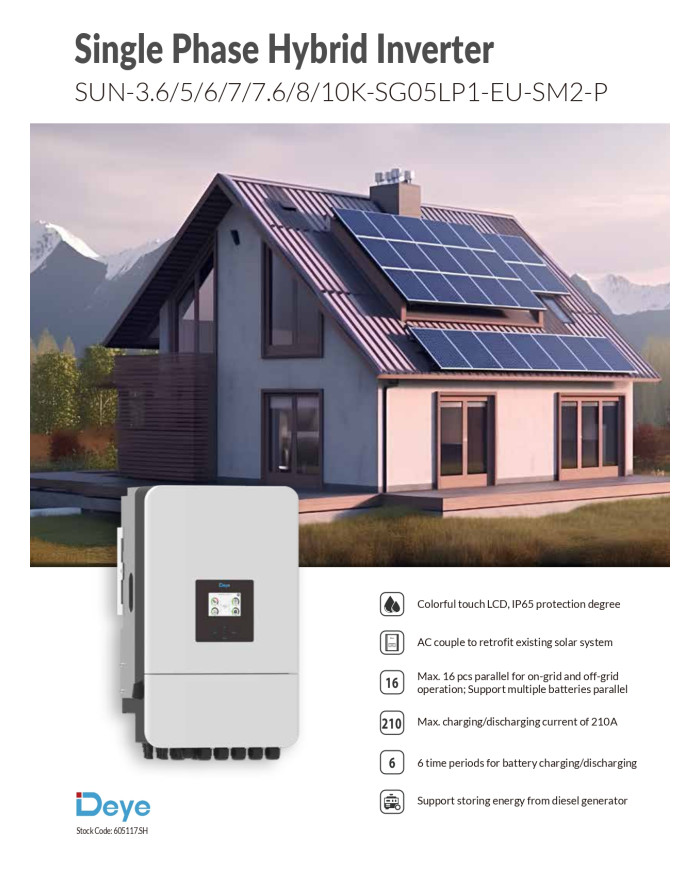 Deye SUN-5K-SG05LP1-EU Onduleur Hybride 5kW