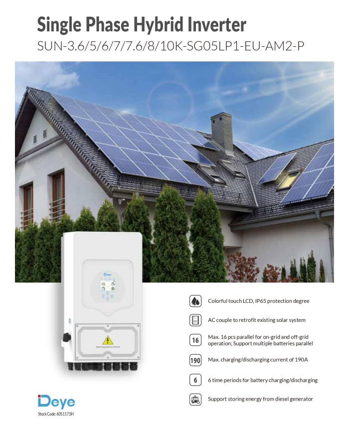 Deye SUN-5K-SG05LP1-EU Hibridinis Inverteris 5kW