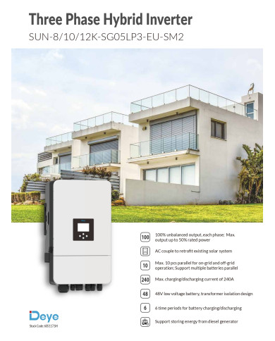 Deye SUN-10K-SG05LP3-EU-SM2 Hybrid Växelriktare 10kW