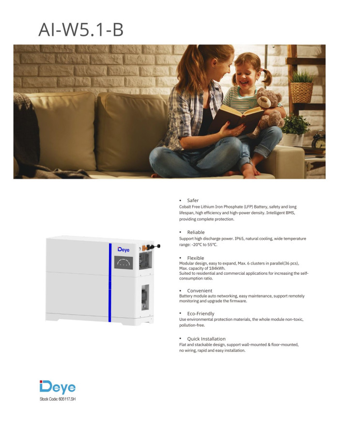 Deye AI-W5.1-PDU1 Ohjainmoduuli jalustalla