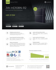 Jolywood Niwa Black JW-HD108N-R2-500W Bifacial Marco Negro