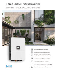Deye SUN-80K-SG02HP3-EU-EM6 80 kW Hybridný Menič