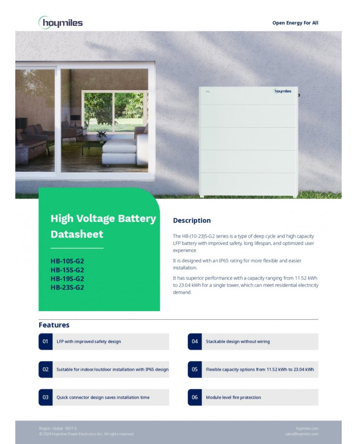 Hoymiles HB-3S-G2-Pack-A 3.84 kWh