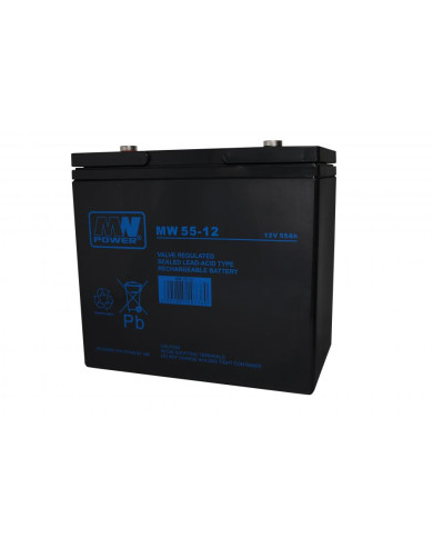 MW 55-12 VRLA AGM Akumulators 12V 55Ah