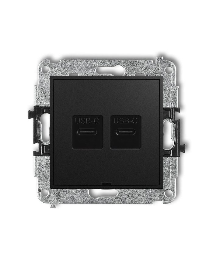 Karlik MINI Dvojitý Modul Nabíječky USB-C 20W Matná Černá