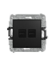 Karlik MINI Doppel USB-C Lademodul 20W Mattschwarz