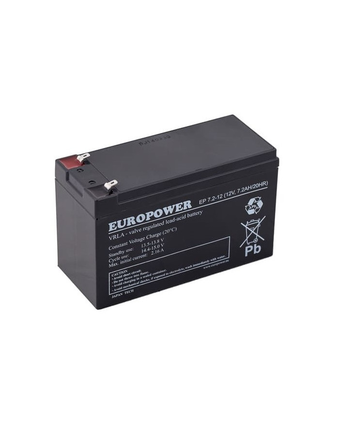 EUROPOWER EP 7.2-12 T1 12V 7.2Ah AGM VRLA Batterie