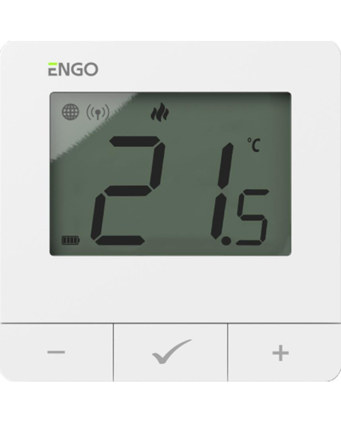 ENGO Controls E25-BATW ZigBee/868MHz Smart Thermostat, White