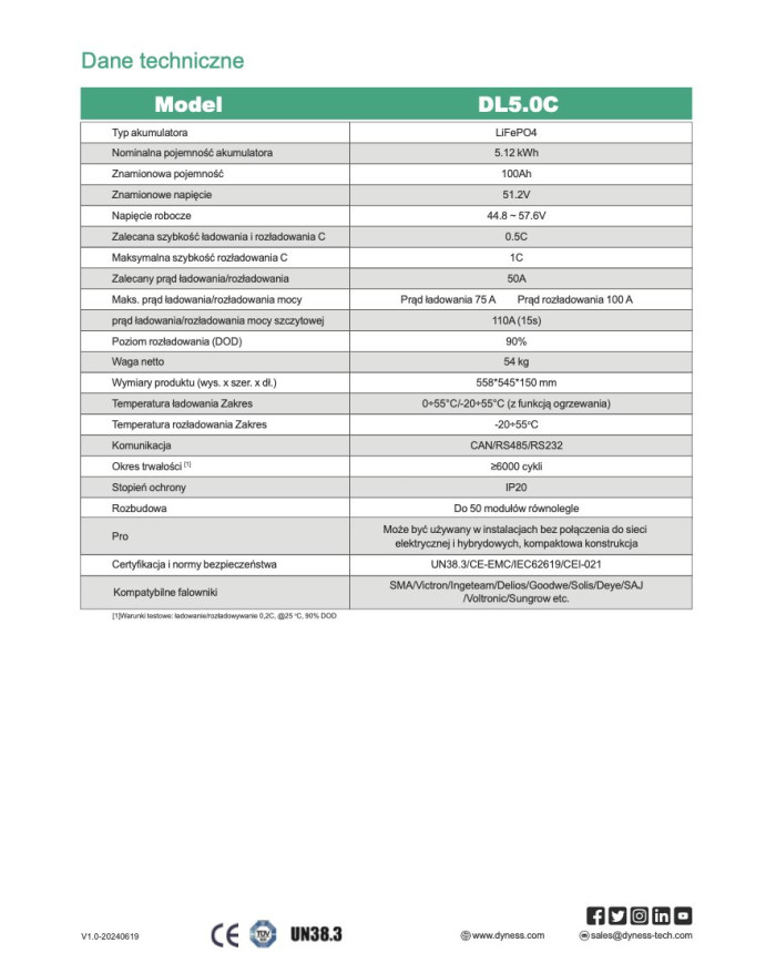 Dyness DL5.0C Pro Batériový Modul 5,12 kWh