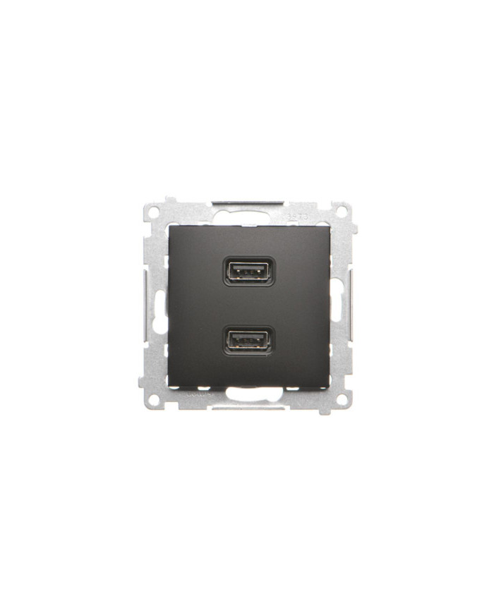 Simon 54 Premium Doppel-USB-Ladegerät A+A, Schwarz Matt