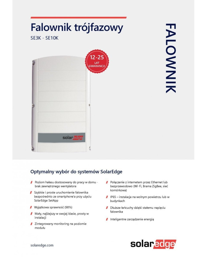 SolarEdge Home Wave Střídač 8 kW SE8K Třífázový