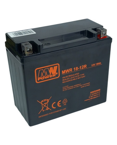 MW POWER MWR 18-12R 12V 18Ah VRLA AGM Powersports Batéria
