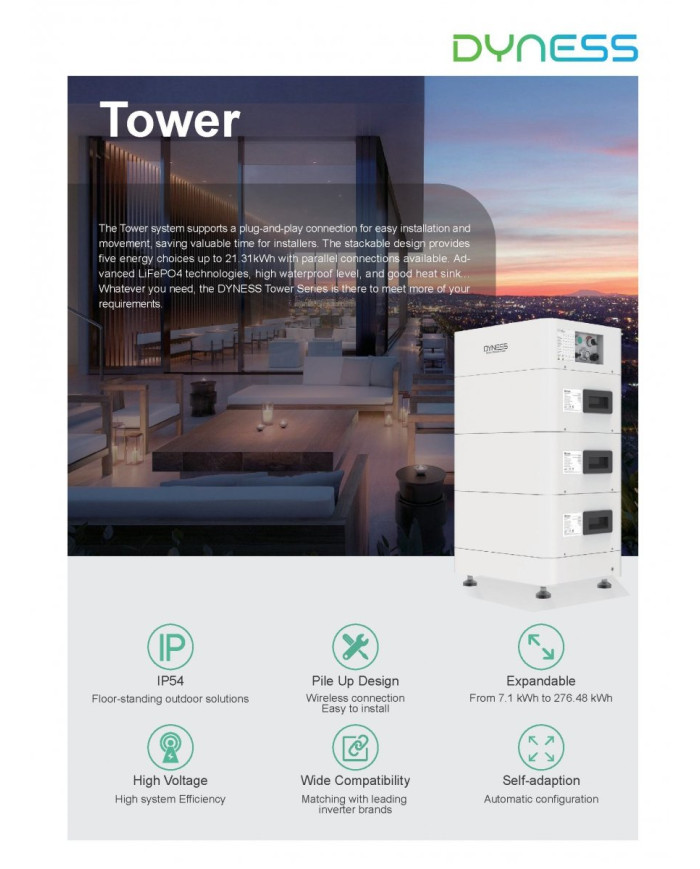 Solis 6kW + Dyness Tower T10 (10.65 kWh) Set