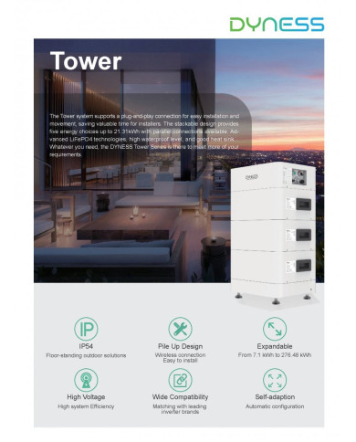 Solis 5kW + Dyness Tower T10 (10.65 kWh) készlet