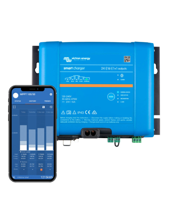 Έξυπνος Φορτιστής Smart IP43 24/16 (1+1) 120/240V