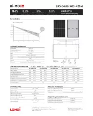 LONGI LR5-54HIH 9BB Half Cut MONO 410W Fekete Keret