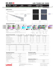 LONGI LR5-72HBD 540W Bifacial 9BB Half Cut Mono srebrni okvir 35 mm
