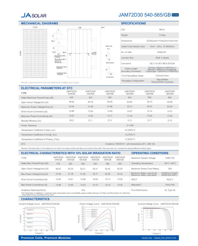 JA SOLAR JAM72D30-550/GB Half-cell Bifacial Double Glass Module