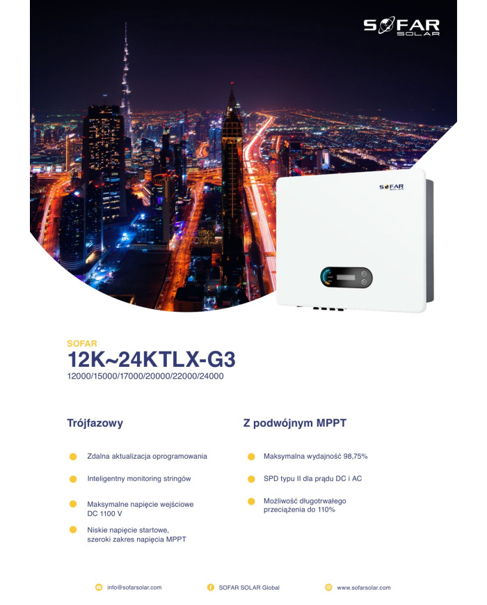 SOFAR 24KTL-X-G3 Three Phase 2xMPPT